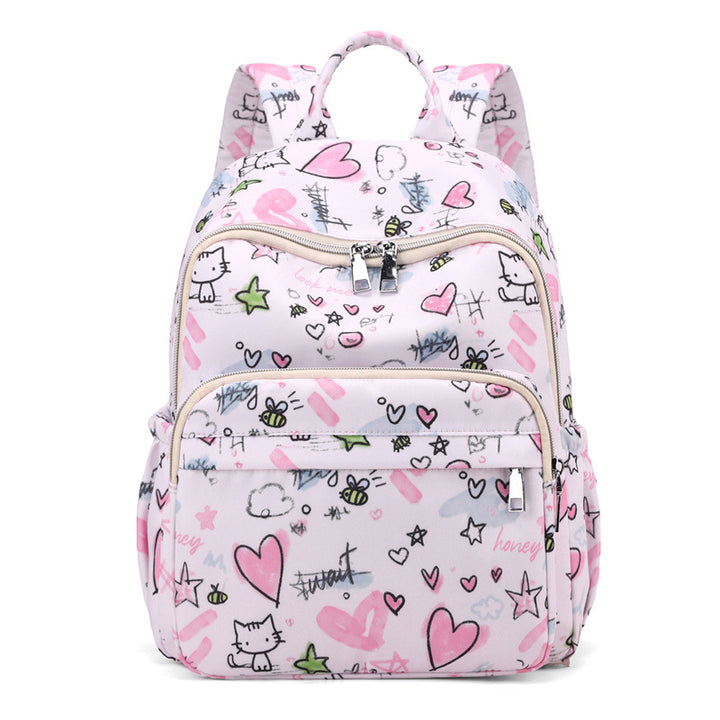 Playful Graphic Print Backpack Bowlift