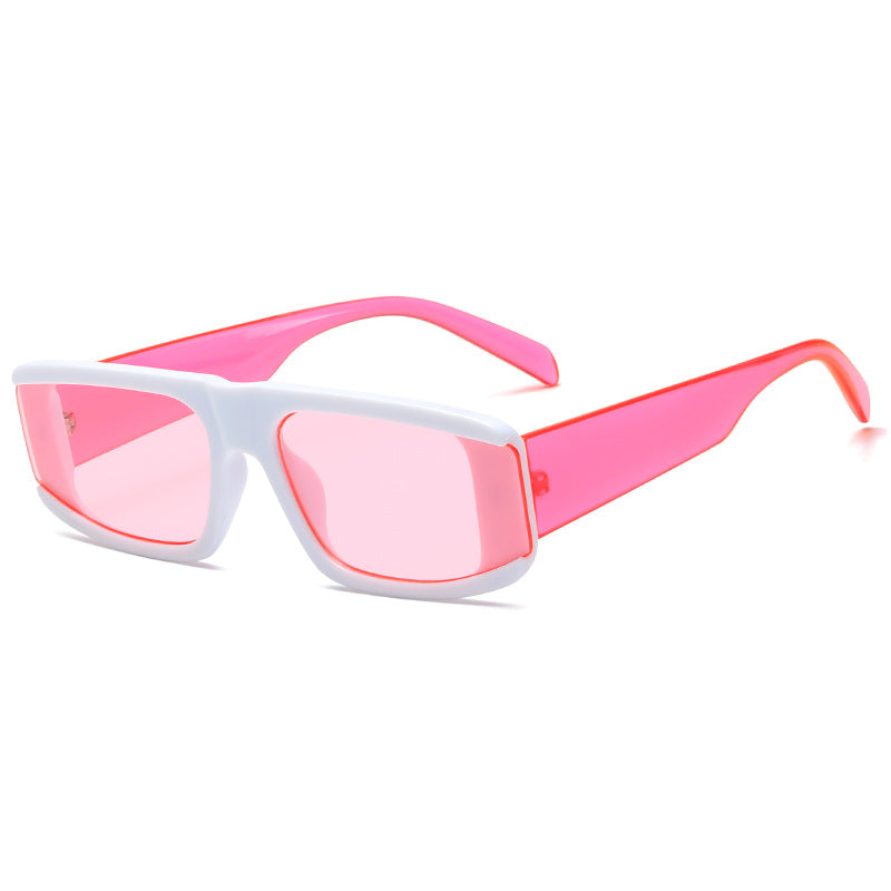 Women's fashionable sunglasses with futuristic design and transparent frame Bowlift