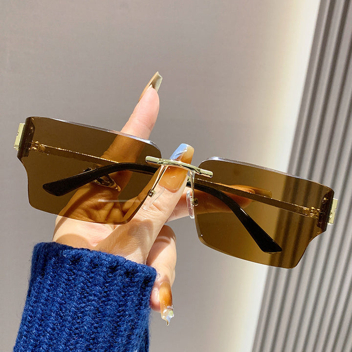 Women's fashionable square sunglasses with luxurious frame and polarized lenses Bowlift