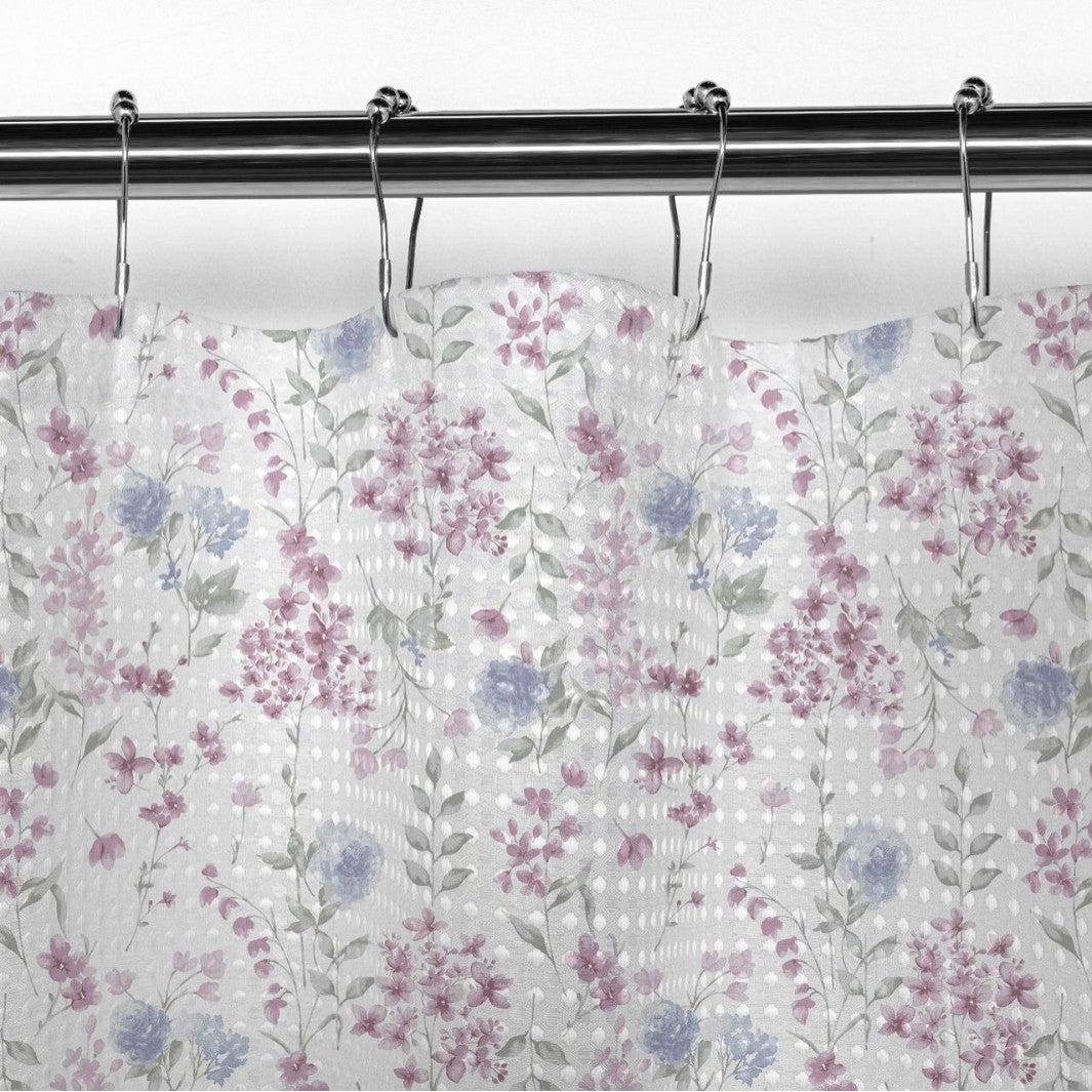 Floral Patterned Shower Curtain Bowlift