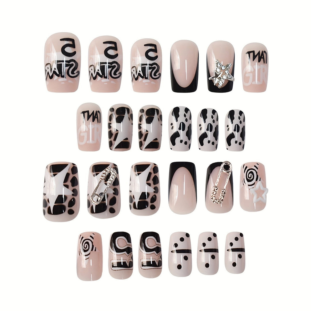 Chic Press-On Nail Set Bowlift