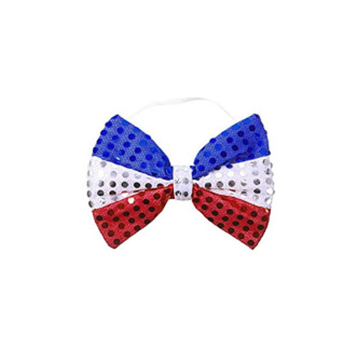 Independence Day metallic parade-style bead necklace set with breakaway clasp Bowlift