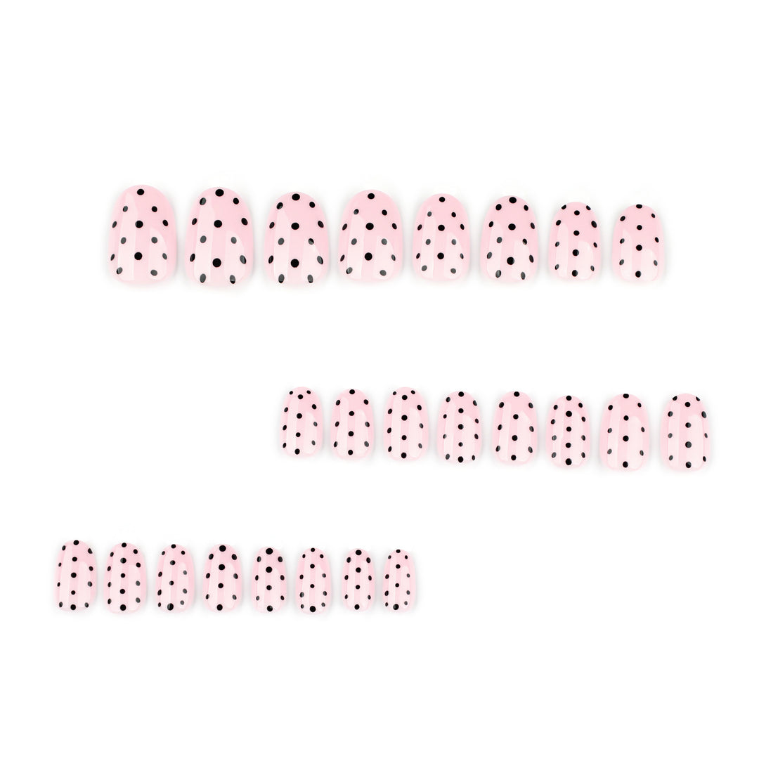 Artistic Nail Extensions with Dots Bowlift
