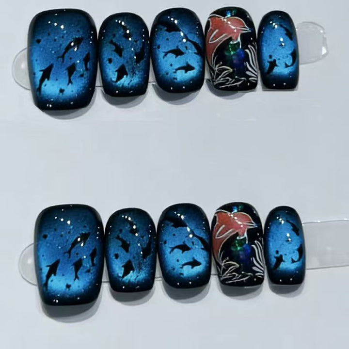Elegant French Tip Press-On Nail Set Bowlift