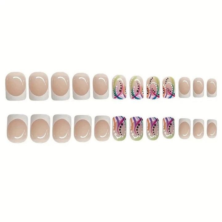 Artistic Geometric Nail Art Extensions Bowlift