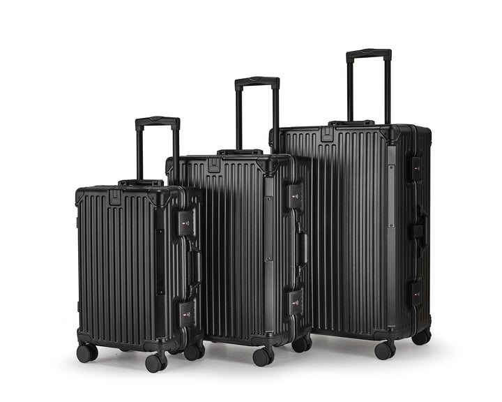 Unisex Aluminum Hard Shell Travel Luggage Set Bowlift
