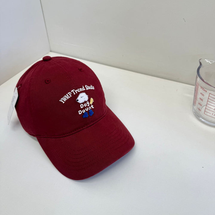 Unisex Embroidered Dog-Themed Baseball Cap Bowlift
