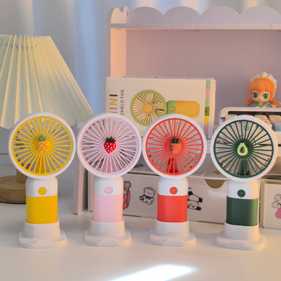 Ladies Portable Handheld Fan with Creative Flower Design Bowlift