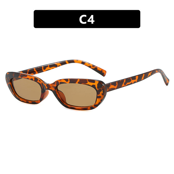 Women's trendy cat-eye sunglasses with transparent plastic frame and UV protection Bowlift