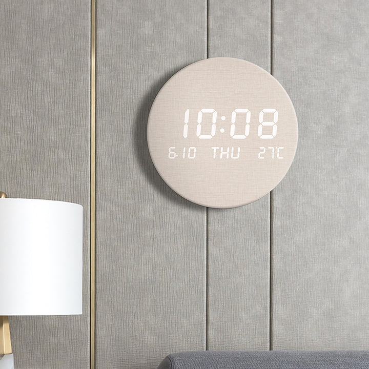 Elegant table clock in modern wood design Bowlift