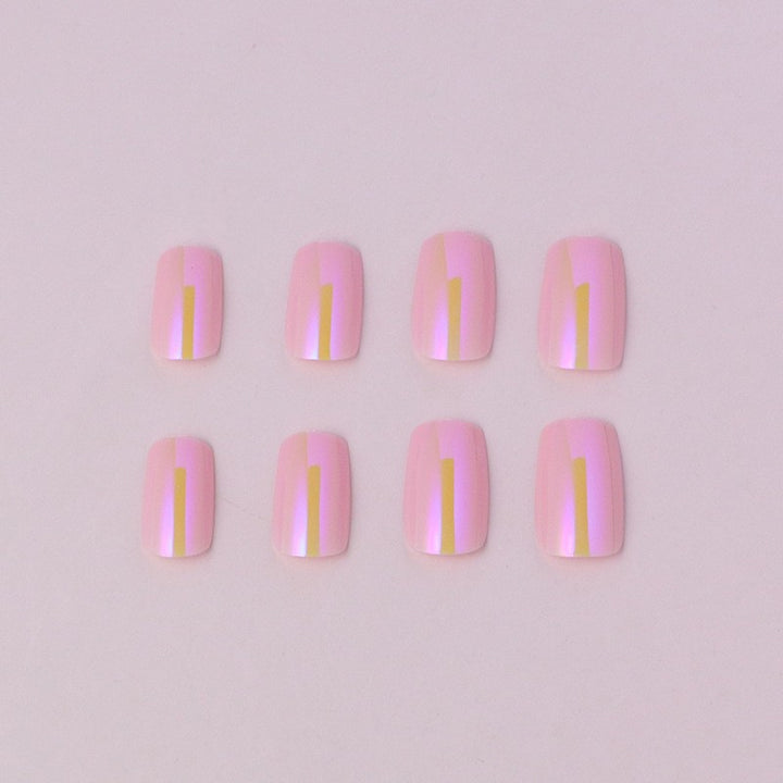 Natural French Tip Press-On Nails Bowlift
