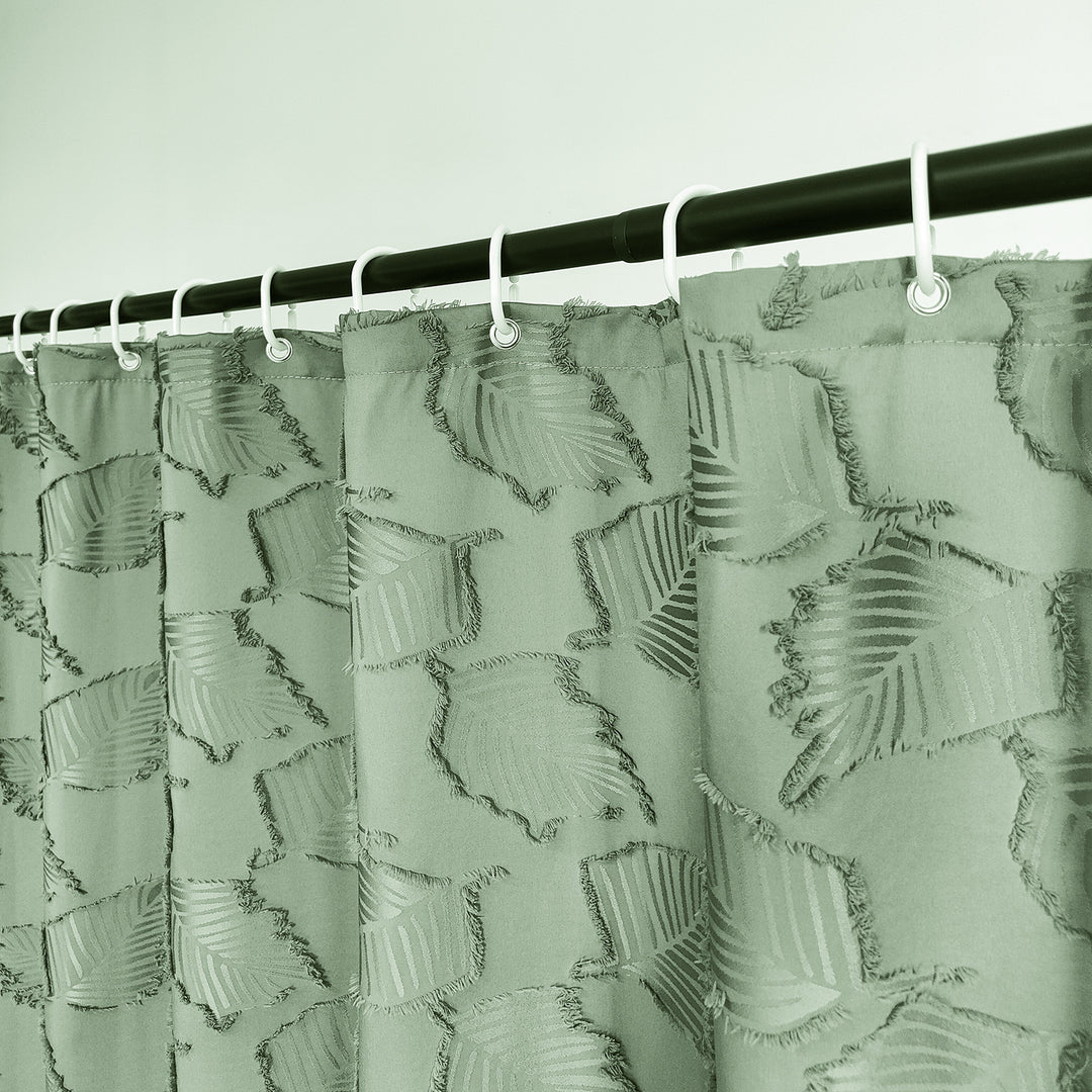 Designer Textured Shower Curtain Bowlift