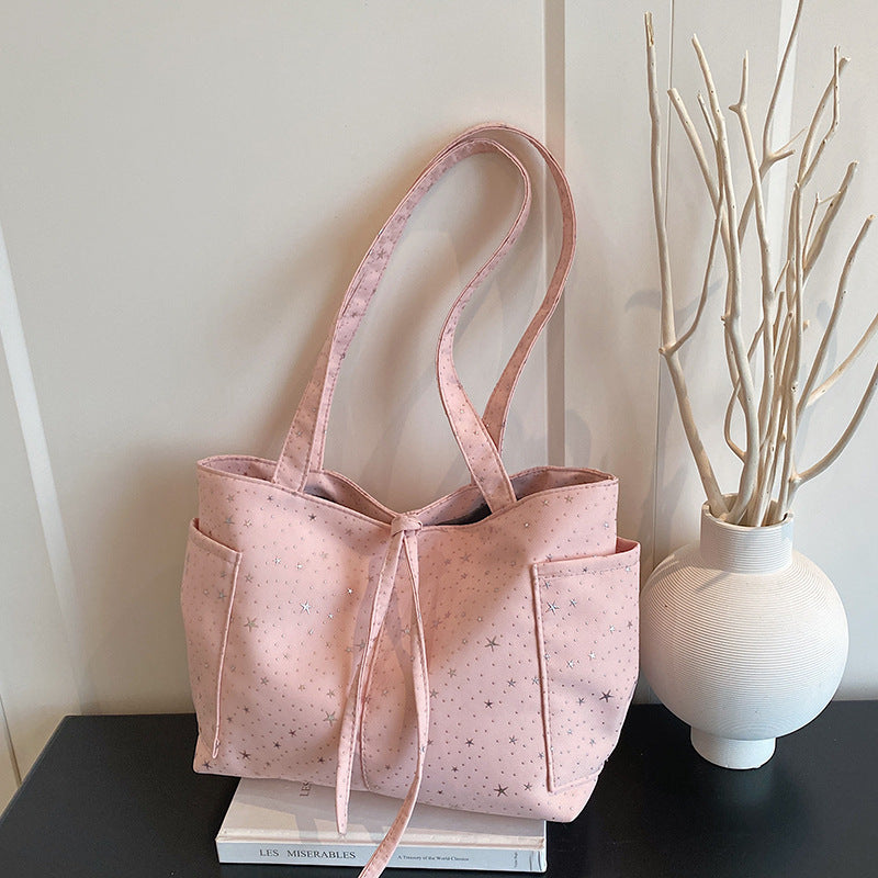 WoStar-Patterned Canvas Tote Bag Bowlift