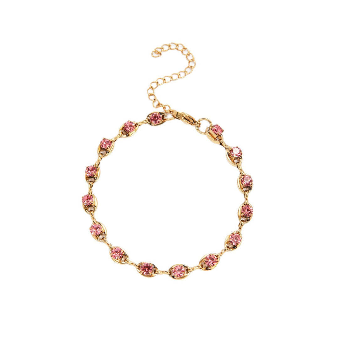 Elegant Gemstone Accent Link Bracelet Bowlift