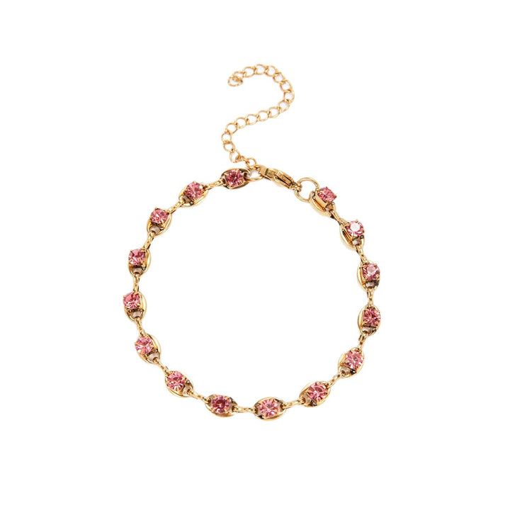 Elegant Gemstone Accent Link Bracelet Bowlift