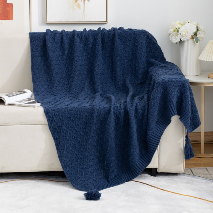 Cozy Knitted Throw Blanket