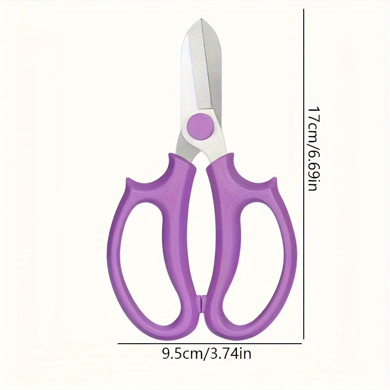 Compact stainless steel multi-purpose kitchen and craft scissors with Ergonomic non-slip handles Bowlift