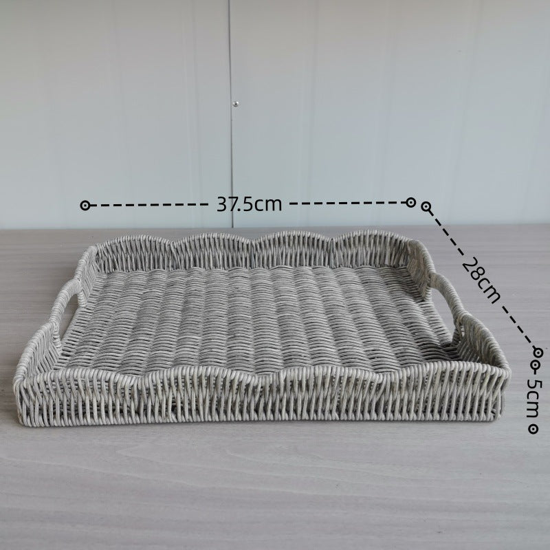 Elegant Woven Serving Tray Bowlift