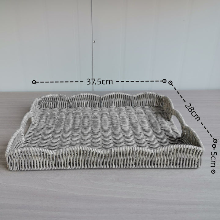 Elegant Woven Serving Tray Bowlift