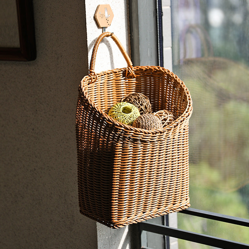 Handcrafted Wicker Storage Bin Bowlift
