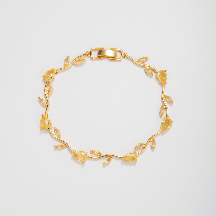 Elegant Floral Design Statement Bracelet Bowlift