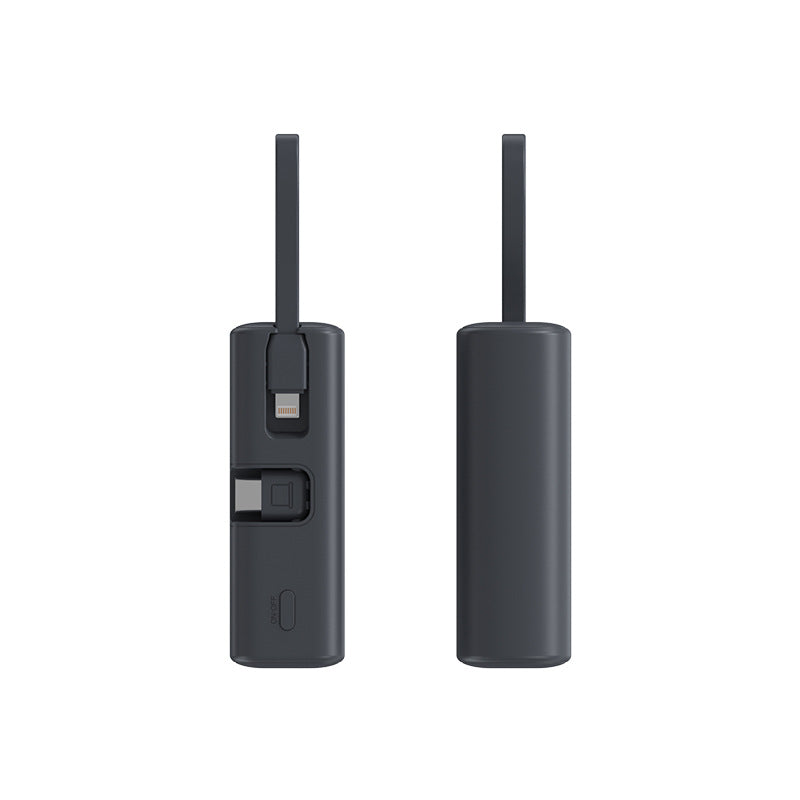 Compact power bank with integrated charging cable and LED indicator Bowlift