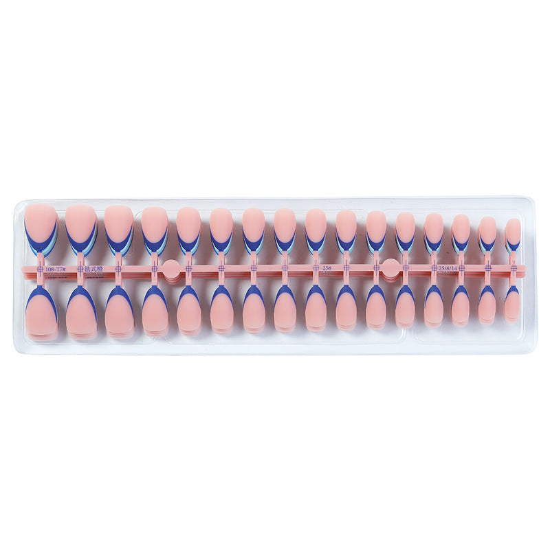 Artistic Ombre French Tip Press-On Nails Bowlift
