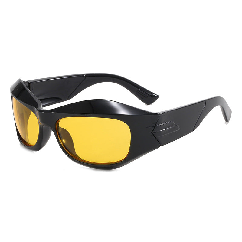 Women Retro Sunglasses in trendy Shield design Bowlift