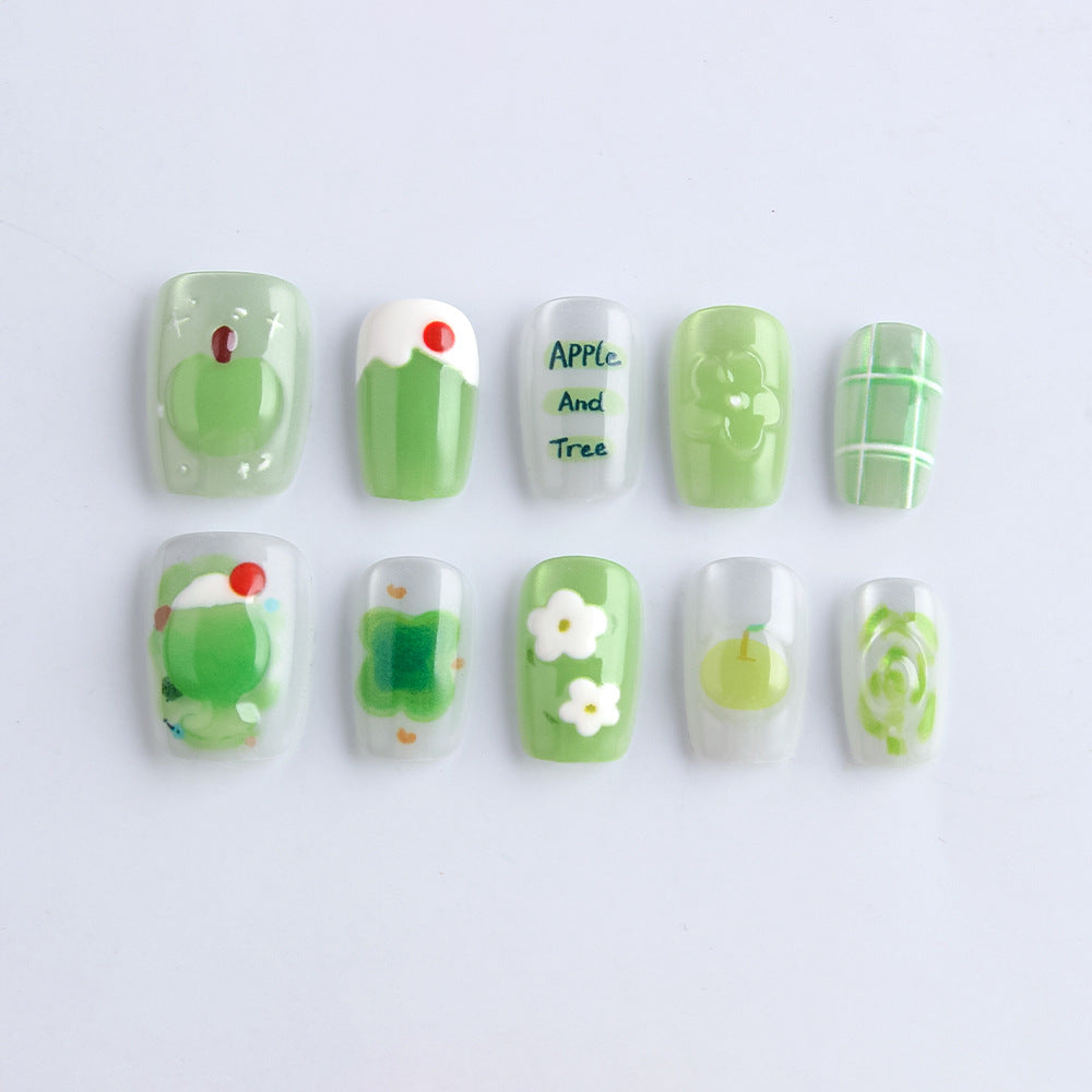 Creative Themed Press-On Nail Art Bowlift