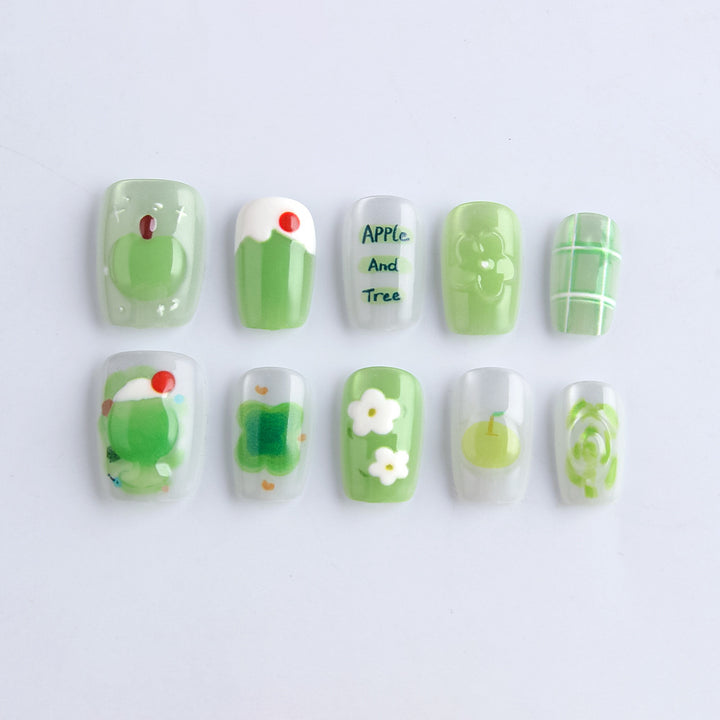 Creative Themed Press-On Nail Art Bowlift