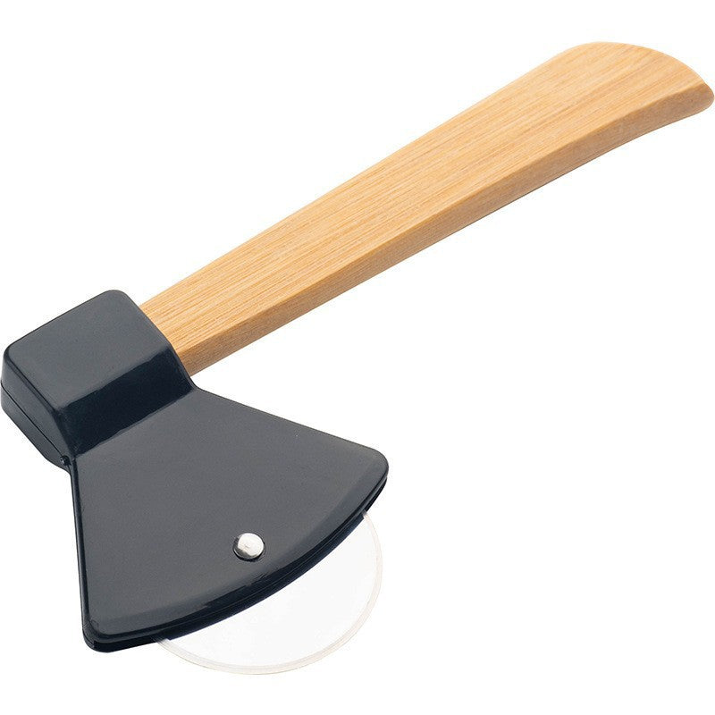 Pizza cutter with ergonomic wooden handle Bowlift