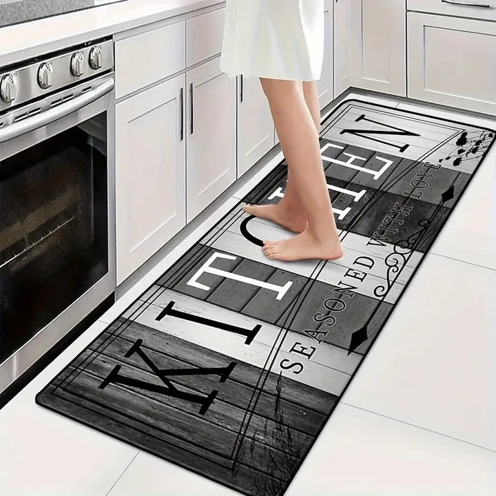 Anti-Fatigue Memory Foam Kitchen Runner and Square Mat Set with Non-Slip Backing Bowlift