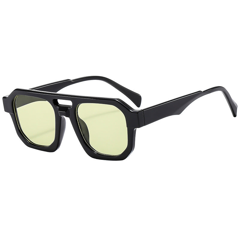 Women’s exclusive polygonal sunglasses with luxurious tortoiseshell pattern Bowlift