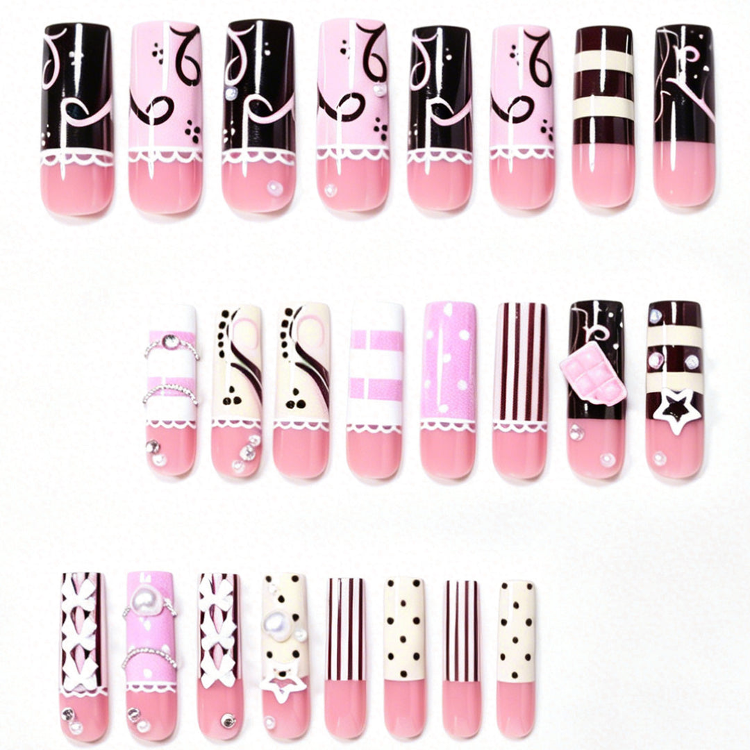 Artistic Statement Press-On Nail Design Bowlift