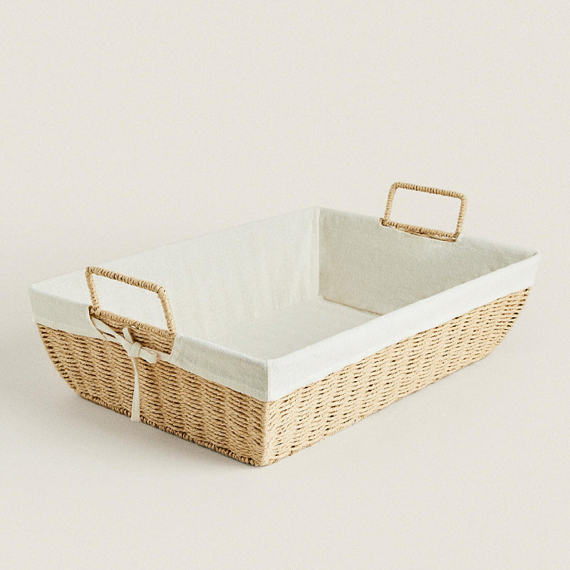 Practical storage basket with fabric lining Bowlift