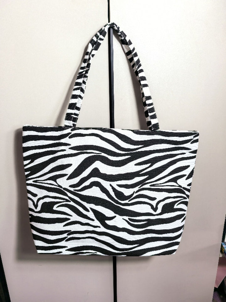 Large zebra design tote bag Bowlift