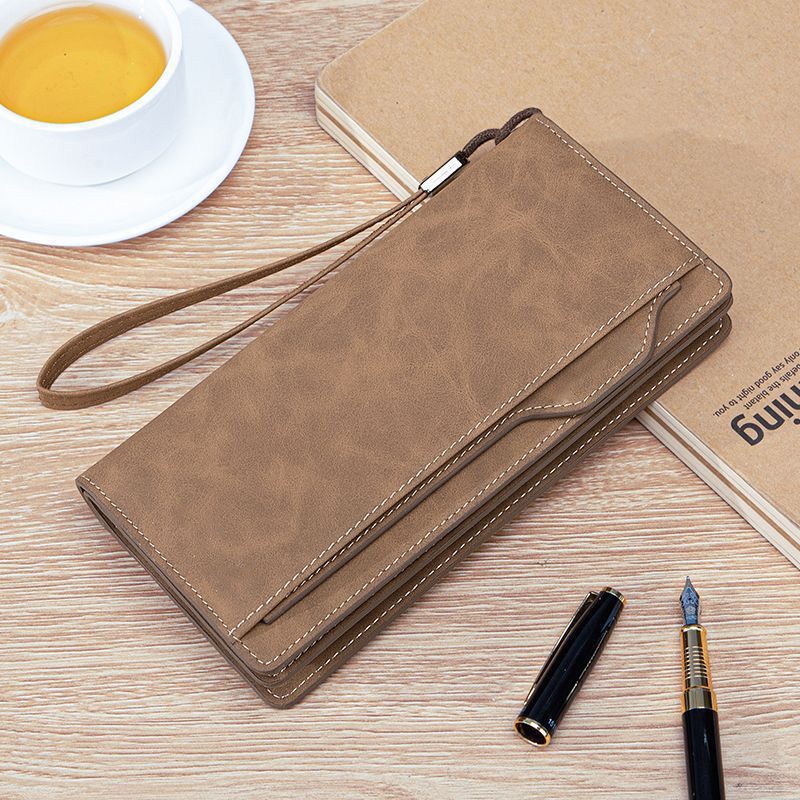 Elegant Leather Wallet with Wrist Strap Bowlift