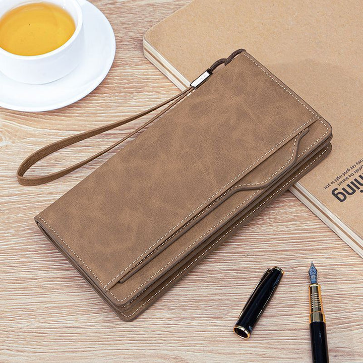Elegant Leather Wallet with Wrist Strap Bowlift