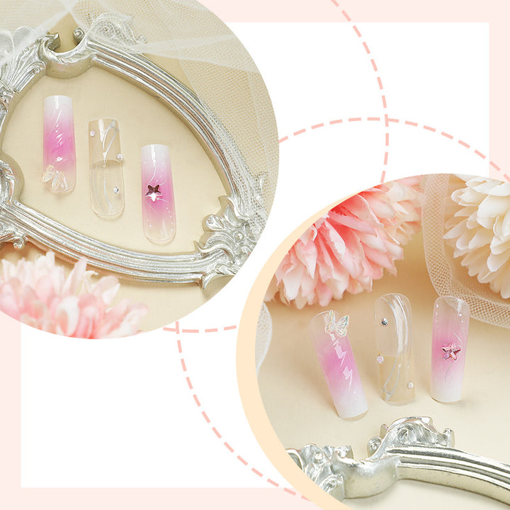 Gradient Press-On Nail Art Set Bowlift