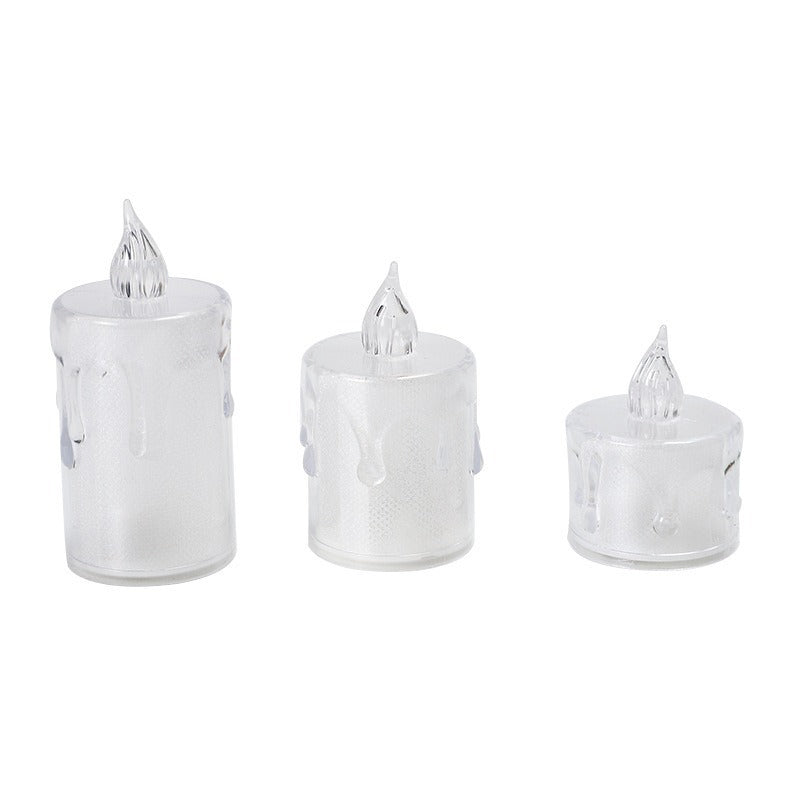 Decorative Flameless LED Tealight Candle Set with Realistic Dripping-Wax Glass Holders Bowlift