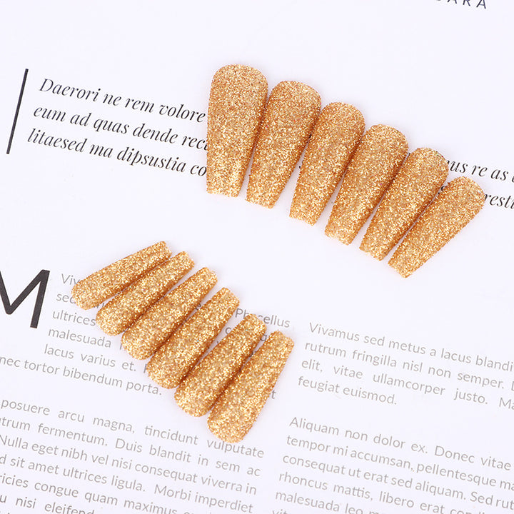 High-quality artificial nails with glitter effects Bowlift