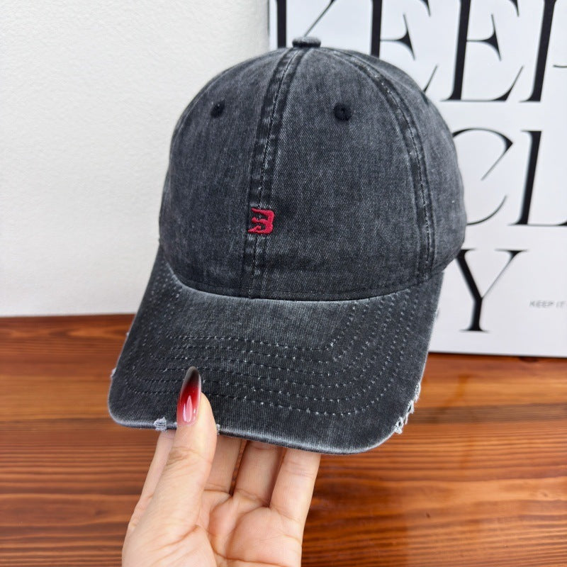 Unisex Distressed Cotton Baseball Cap Bowlift 1784083761