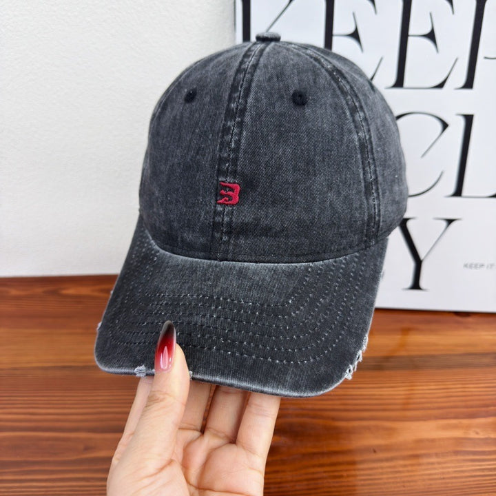 Unisex Distressed Cotton Baseball Cap Bowlift 1784083761
