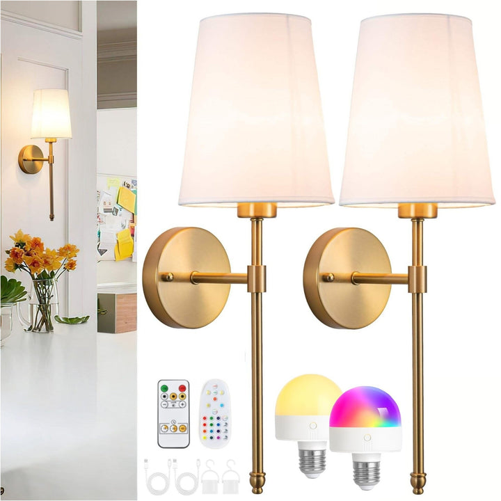 Elegant Satin Gold Wall Sconce