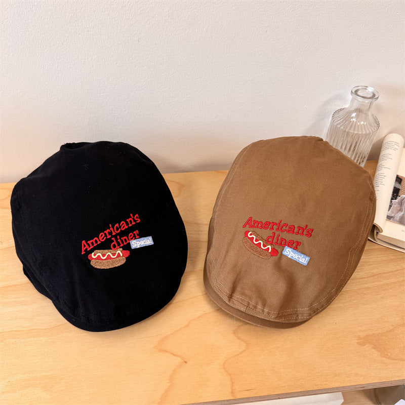 Men's Embroidered Casual Newsboy Cap Bowlift