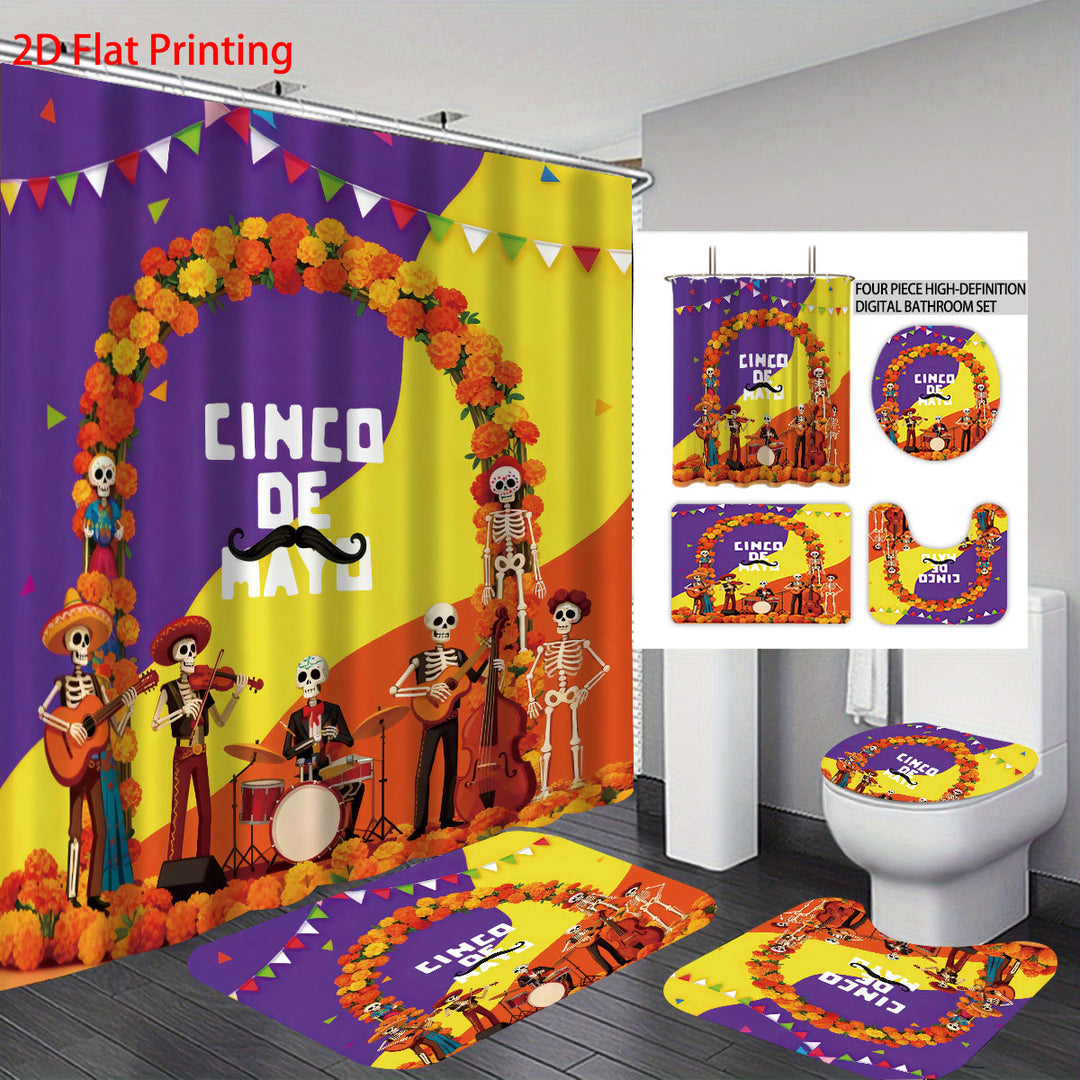 Cinco de Mayo-Themed Complete Bathroom Set Bowlift