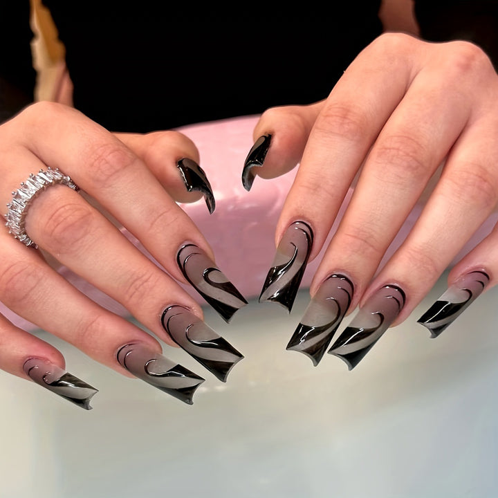 Stylish Abstract 3D Nail Art Extensions Bowlift