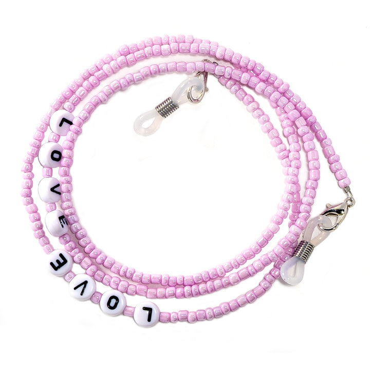 Love-themed Beaded Eyewear Chain Bowlift