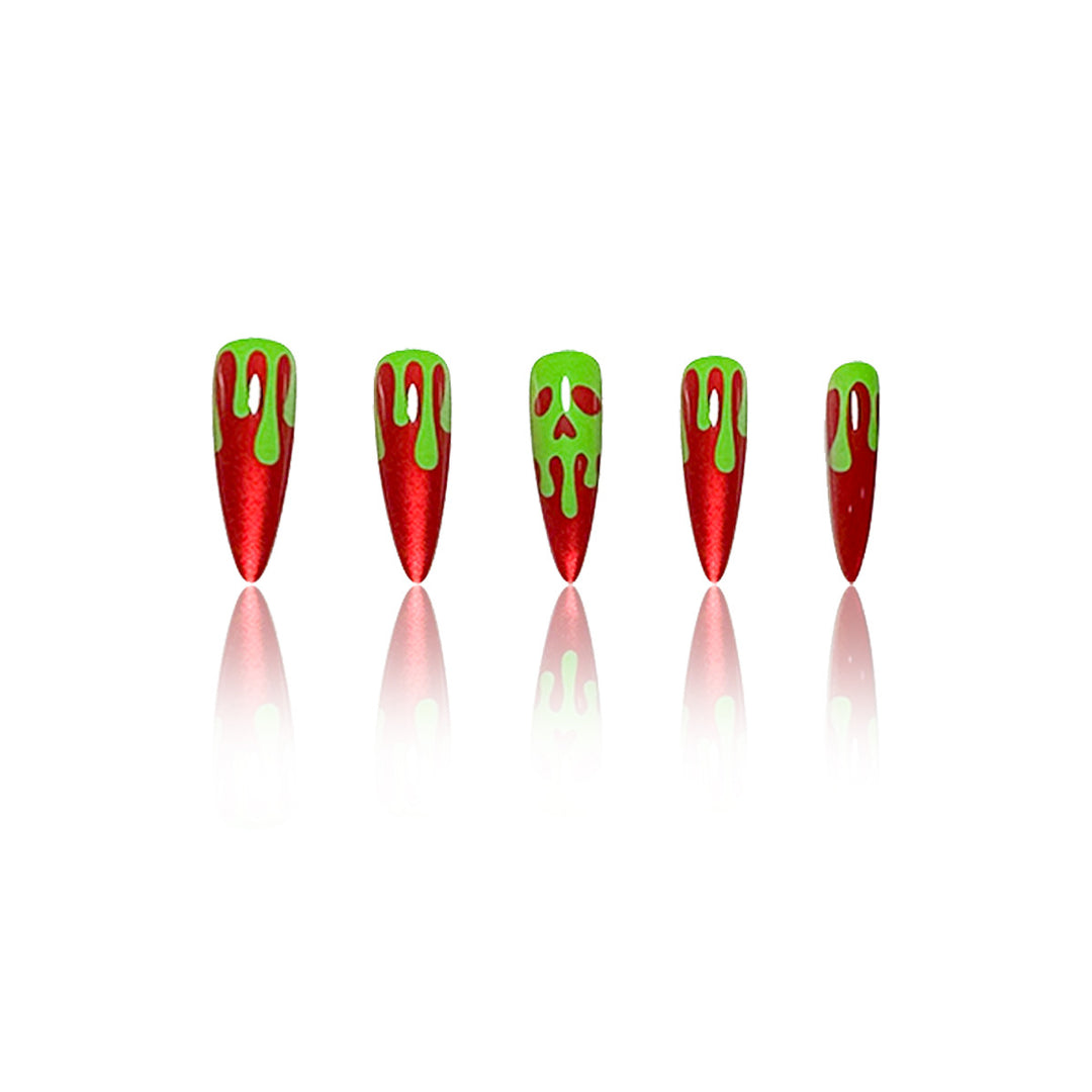 Edgy Vampire-Inspired Stiletto Nail Art Extensions Bowlift