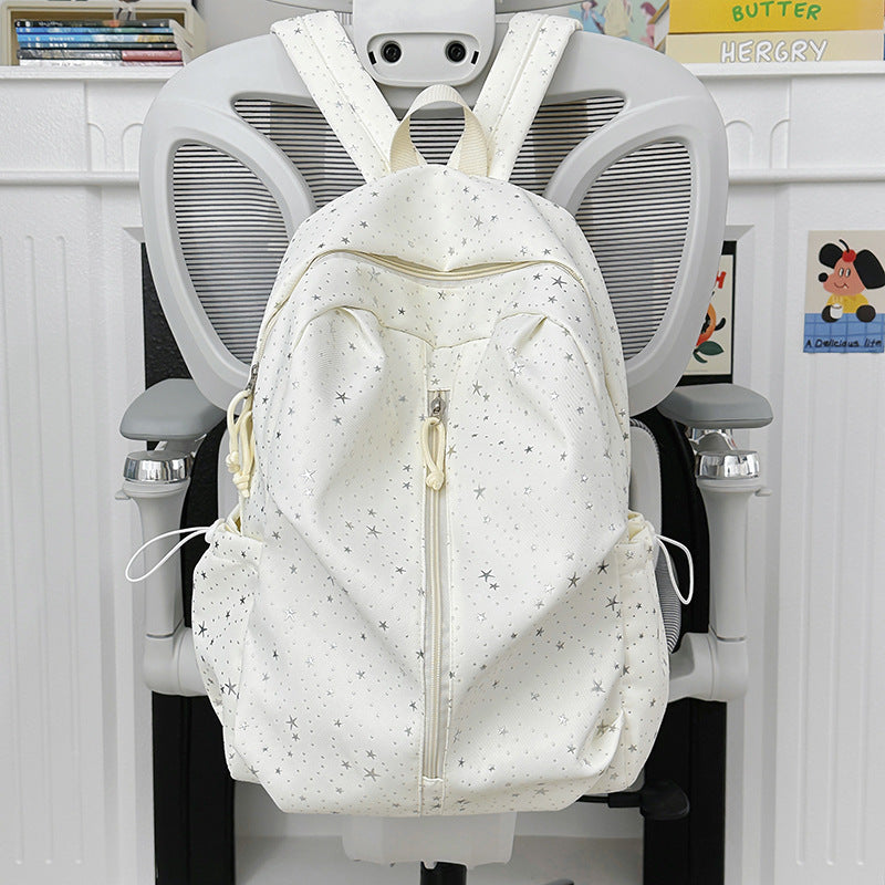 Star-Patterned Lightweight Backpack Bowlift